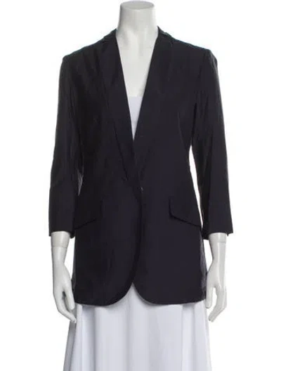 Pre-owned Brunello Cucinelli Silk Blazer In Blue