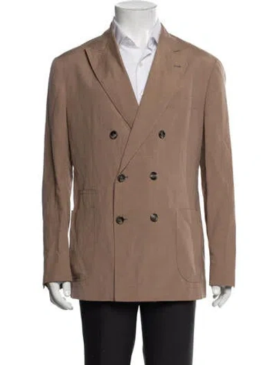 Pre-owned Brunello Cucinelli Silk Blazer In Brown