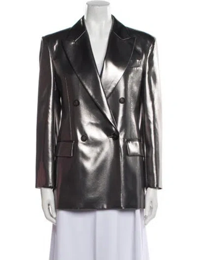 Pre-owned Brunello Cucinelli Silk Blazer In Gray