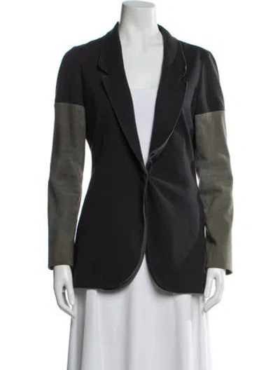 Pre-owned Brunello Cucinelli Silk Blazer In Gray