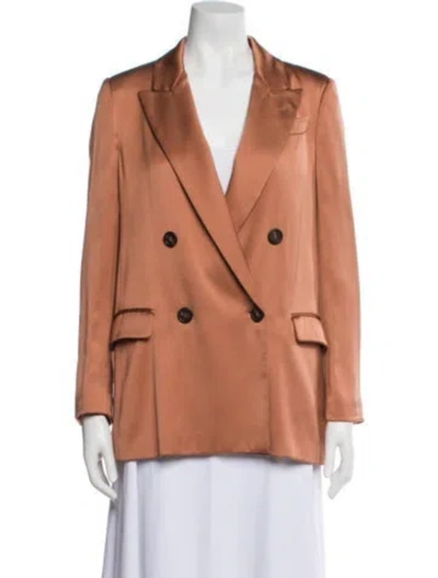 Pre-owned Brunello Cucinelli Silk Blazer In Orange