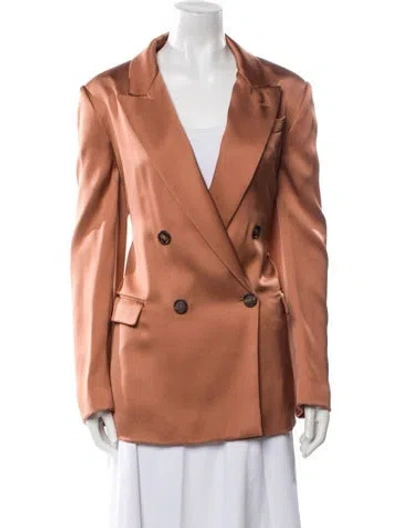 Pre-owned Brunello Cucinelli Silk Blazer In Orange