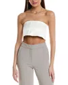 Brunello Cucinelli Silk-blend Bandeau Top In White