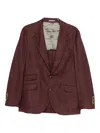 Brunello Cucinelli Silk-blend Blazer In Brown