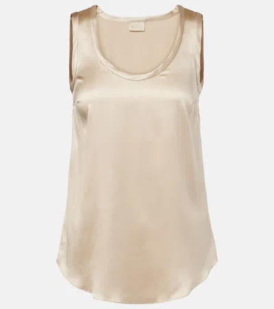 Brunello Cucinelli Silk-blend Blouse In Coloniale