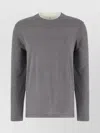 Brunello Cucinelli Silk Blend Crew Neck Sweater In Gray