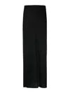 Brunello Cucinelli Silk Blend Long Skirt In Black