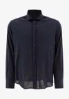 Brunello Cucinelli Buttoned Long-sleeved Shirt In Blue