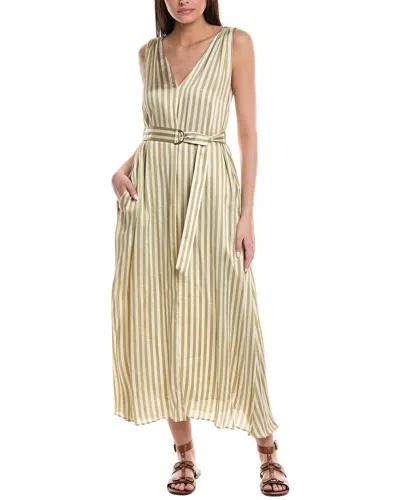Brunello Cucinelli Silk-blend Maxi Dress In Multi