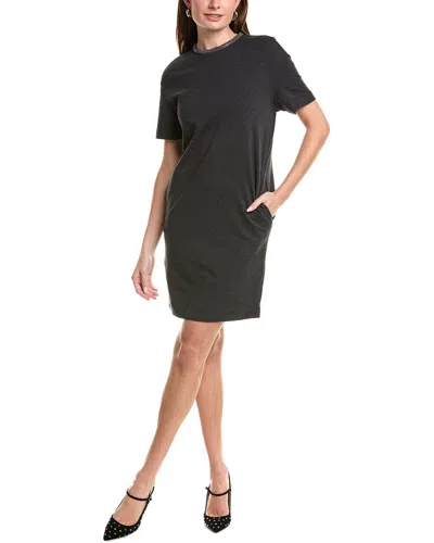 Brunello Cucinelli Silk-blend Mini Dress In Black