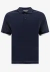 Brunello Cucinelli Classic S/s Cotton Polo In Blue