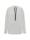 Brunello Cucinelli V-neck Blouse In White