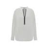 Brunello Cucinelli V-neck Blouse In White