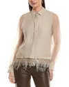 Brunello Cucinelli Silk Blouse In Brown