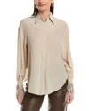 Brunello Cucinelli Silk Blouse In Neutral
