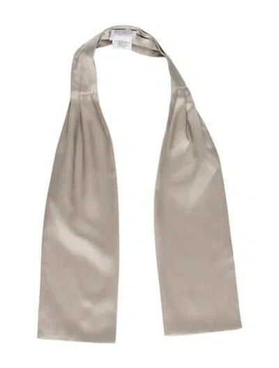 Pre-owned Brunello Cucinelli Silk Bow Tie W/tags In Grey