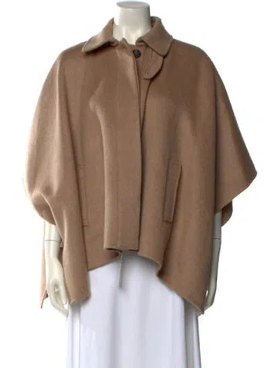 Pre-owned Brunello Cucinelli Silk Cape In Brown