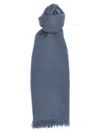 Brunello Cucinelli Silk Cashmere Scarf Scarves And Foulards Light Blue In Light Blue