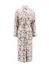 Brunello Cucinelli Silk Chemisier Dress With Ginkgo Print