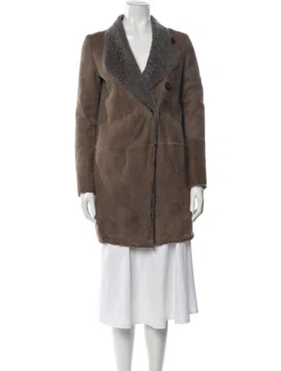 Pre-owned Brunello Cucinelli Silk Coat In Brown