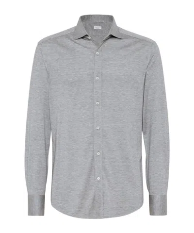 BRUNELLO CUCINELLI BRUNELLO CUCINELLI LONG-SLEEVED BUTTONED SHIRT