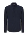 Brunello Cucinelli Button-down Cotton Blend Shirt With Straight Hem In Black