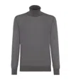 Brunello Cucinelli Lightweight Turtleneck Sweater In Gray