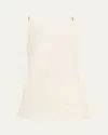 Brunello Cucinelli Silk Cowl-backless Camisole Top In Neutral