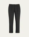 Brunello Cucinelli Silk Crepe Cady Straight-leg Ankle Pull-on Pants
