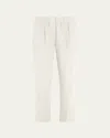 Brunello Cucinelli Silk Crepe Cady Straight-leg Ankle Pull-on Pants