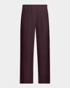 Brunello Cucinelli Silk Crepe Cady Tailored Straight-leg Pull-on Pants