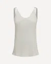 Brunello Cucinelli Silk Strap Top In White