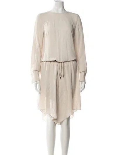 Pre-owned Brunello Cucinelli Silk Crew Neck Jumpsuit In Neutrals