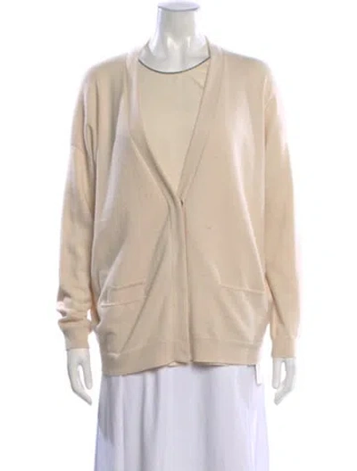 Pre-owned Brunello Cucinelli Silk Crew Neck Sweater In Neutral