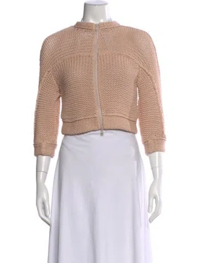 Pre-owned Brunello Cucinelli Silk Crew Neck Sweater In Pink