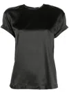 Brunello Cucinelli Silk Crew-neck T-shirt In Black