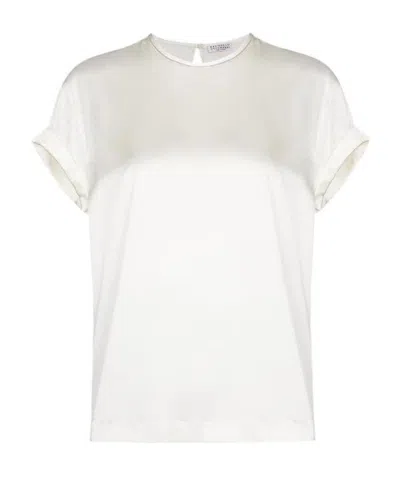 BRUNELLO CUCINELLI BRUNELLO CUCINELLI SATIN CREWNECK T-SHIRT