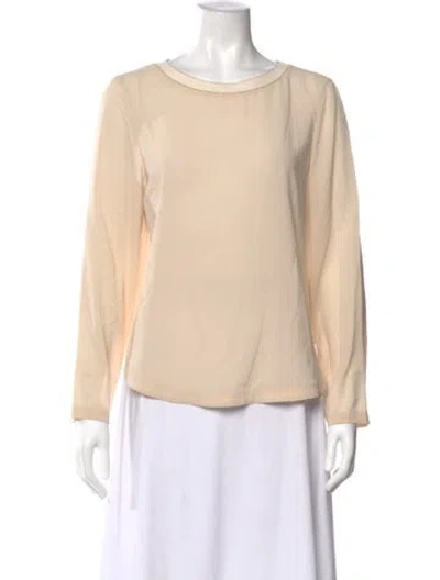 Pre-owned Brunello Cucinelli Silk Crew Neck Top In Neutral