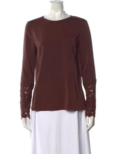 Pre-owned Brunello Cucinelli Silk Crew Neck Top In Purple