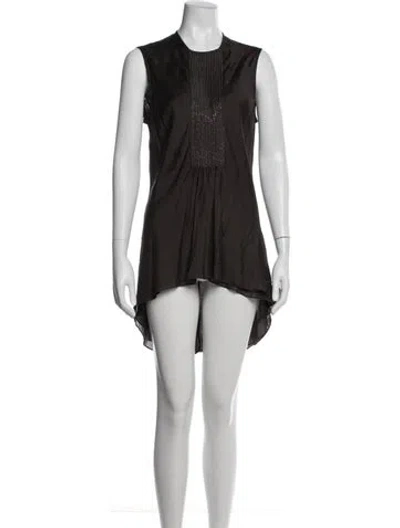 Pre-owned Brunello Cucinelli Silk Crew Neck Tunic In Black