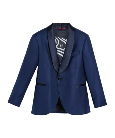 Brunello Cucinelli Silk Diagonal Tuxedo Jacket In Multi
