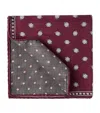 Brunello Cucinelli Silk Diamond Pocket Square In Red