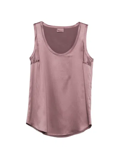 Brunello Cucinelli Silk Elastane Jersey In Purple