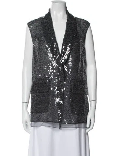 Pre-owned Brunello Cucinelli Silk Evening Jacket In Black