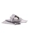 Brunello Cucinelli Patterned Silk Scarf In Gray