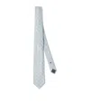 Brunello Cucinelli Silk Geometric Jacquard Tie In Grey