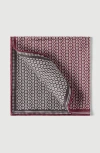 Brunello Cucinelli Silk Geometric Pattern Pocket Square In Multi