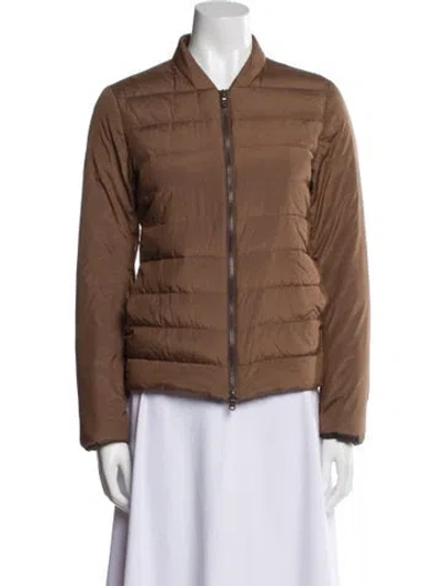Pre-owned Brunello Cucinelli Silk Jacket In Brown