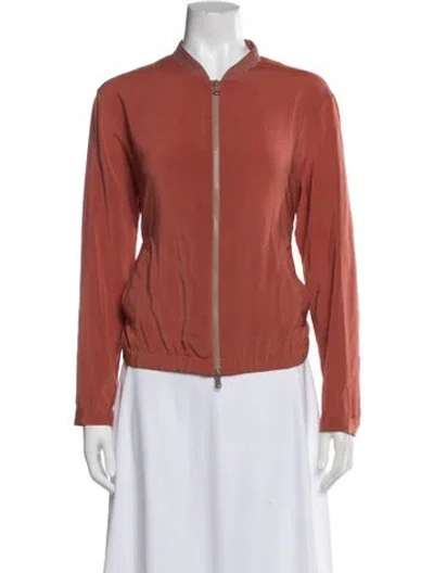 Pre-owned Brunello Cucinelli Silk Jacket In Pink