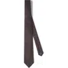Brunello Cucinelli Silk Jacquard Tie In Brown